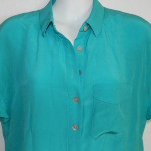 Nanette Lepore silk flutter sleeve blouse